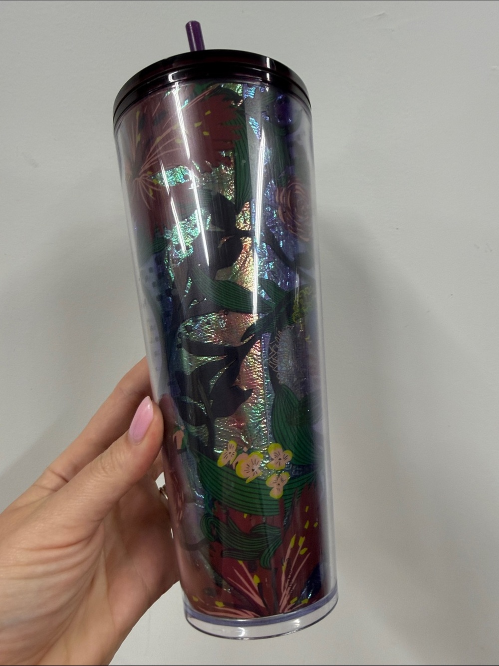 Starbucks Fall 2021 Cup release, acrylic floral cold cup. Rising floral - Picture 2 of 4